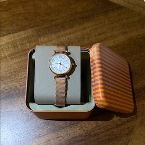Fossil Women's Rose Gold Mesh Watch